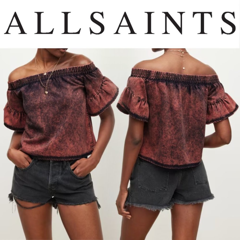 OBO. Allsaints. Adela Denim Top